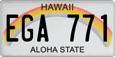 HI license plate EGA771