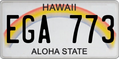 HI license plate EGA773