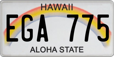 HI license plate EGA775