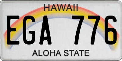 HI license plate EGA776