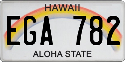 HI license plate EGA782
