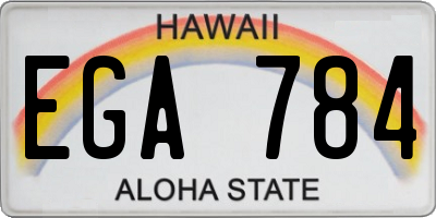 HI license plate EGA784
