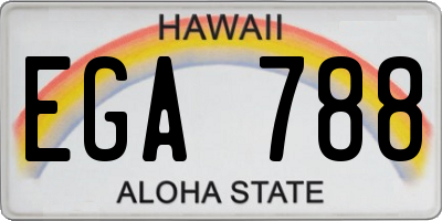 HI license plate EGA788