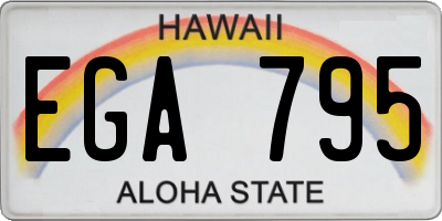 HI license plate EGA795