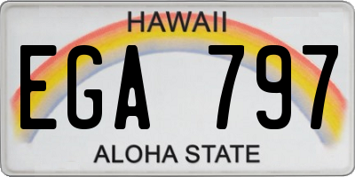 HI license plate EGA797