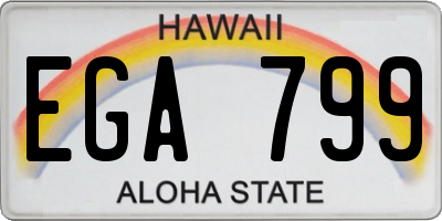 HI license plate EGA799