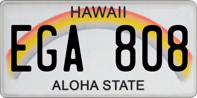 HI license plate EGA808