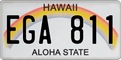 HI license plate EGA811
