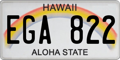 HI license plate EGA822