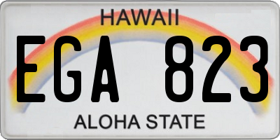 HI license plate EGA823
