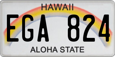 HI license plate EGA824