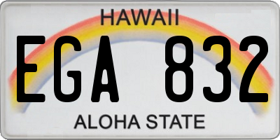 HI license plate EGA832