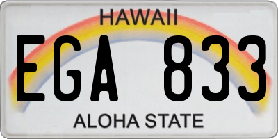 HI license plate EGA833