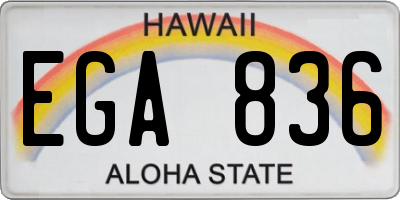 HI license plate EGA836