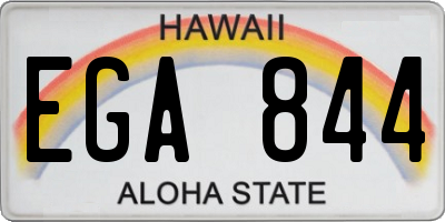 HI license plate EGA844