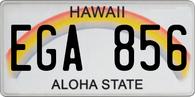 HI license plate EGA856