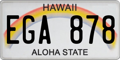 HI license plate EGA878