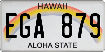 HI license plate EGA879