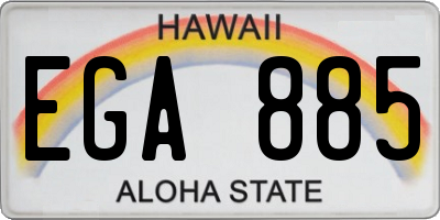 HI license plate EGA885