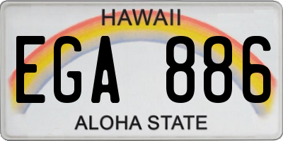 HI license plate EGA886