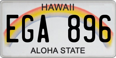 HI license plate EGA896