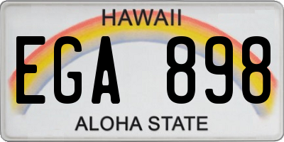 HI license plate EGA898