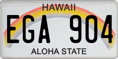 HI license plate EGA904