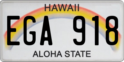 HI license plate EGA918