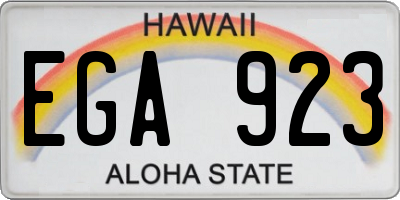 HI license plate EGA923
