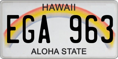 HI license plate EGA963