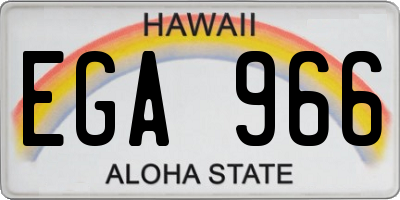 HI license plate EGA966