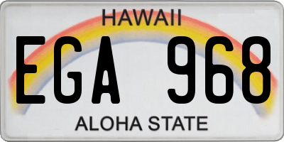 HI license plate EGA968