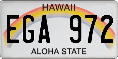 HI license plate EGA972