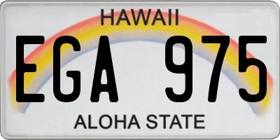 HI license plate EGA975