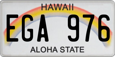 HI license plate EGA976