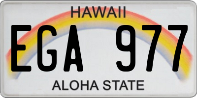 HI license plate EGA977