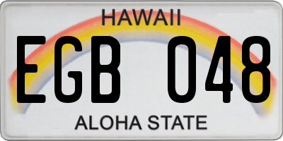 HI license plate EGB048