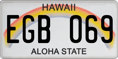 HI license plate EGB069