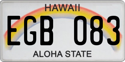 HI license plate EGB083