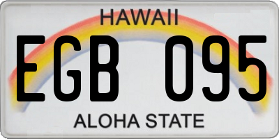 HI license plate EGB095