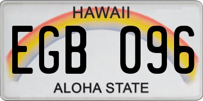 HI license plate EGB096