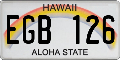 HI license plate EGB126