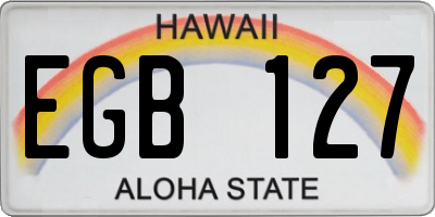 HI license plate EGB127