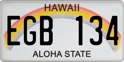 HI license plate EGB134