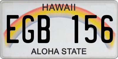 HI license plate EGB156