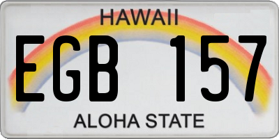 HI license plate EGB157