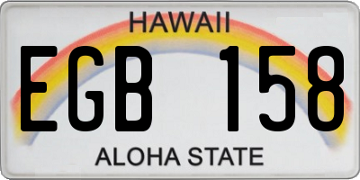 HI license plate EGB158