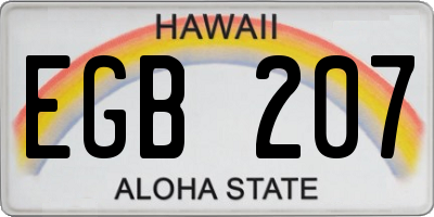 HI license plate EGB207