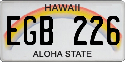 HI license plate EGB226