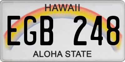 HI license plate EGB248